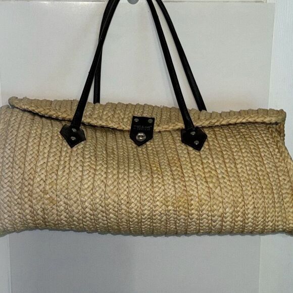 Matt & Nat Montreal Vegan Natural Straw Basket weave duffel bag - Picture 1 of 9
